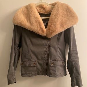 Marrakech Clara Faux Fur-Trimmed Jacket